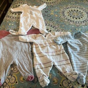 Bundle of petit bateau onesies outfits 54 cm from France